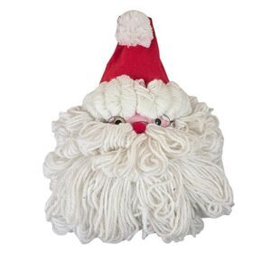 Handcrafted Santa Claus Yarn Face Decoration Kitchen Table Crafts